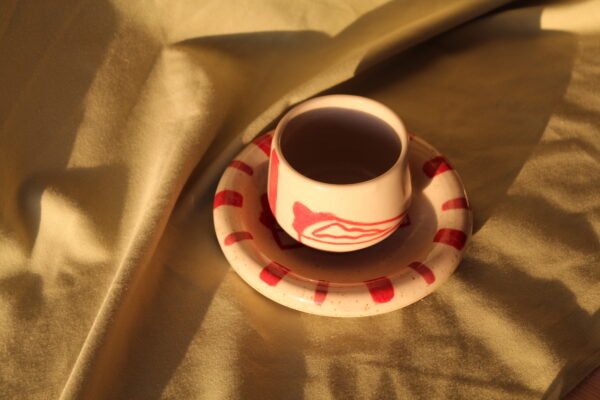 ''Piece of cake'' plate & cup set